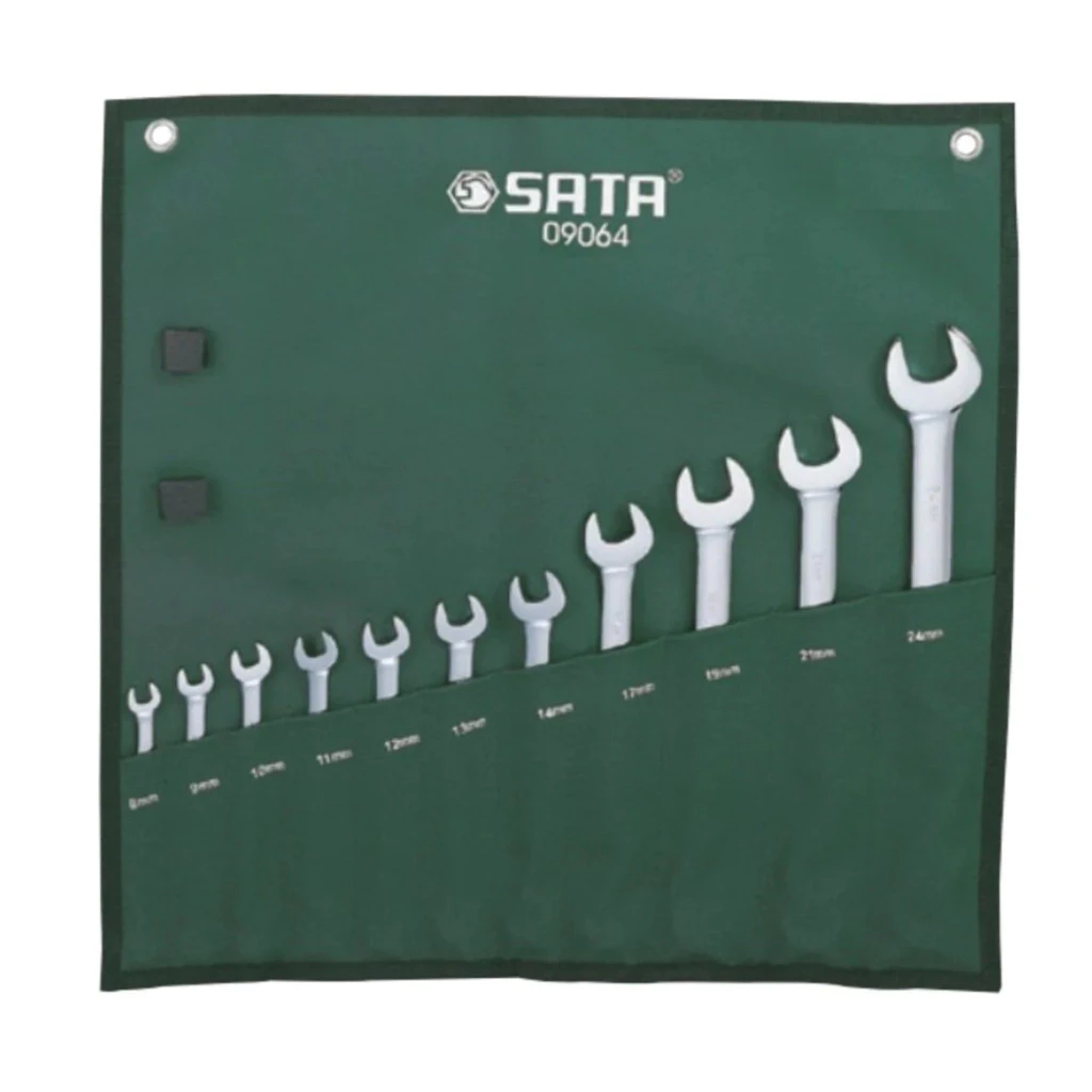 SATA ชุดประแจแหวนข้างปากตาย 11 ตัวชุด 8-24 มม. รุ่น 09064