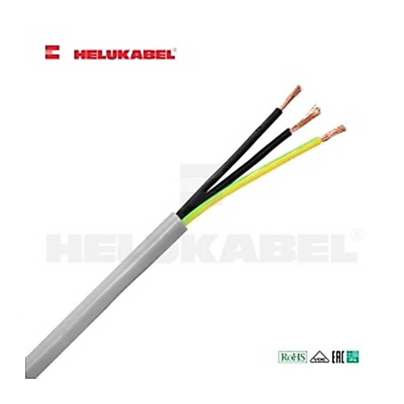 JZ-500 3G0.5 3G0.75 3G1.0 3G1.5 3G2.5 SQ.MM. สายไฟ สายคอนโทรล ″HELUKABEL″ (100M/ROLL)