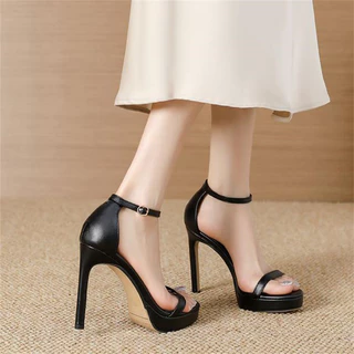 ModShoe รองเท้าส้นเข็ม รัดข้อ ดีไซน์หรู ขายาว ดูสง่า หนังพรีเมี่ยม ใส่สบาย ไม่ปวดเท้า