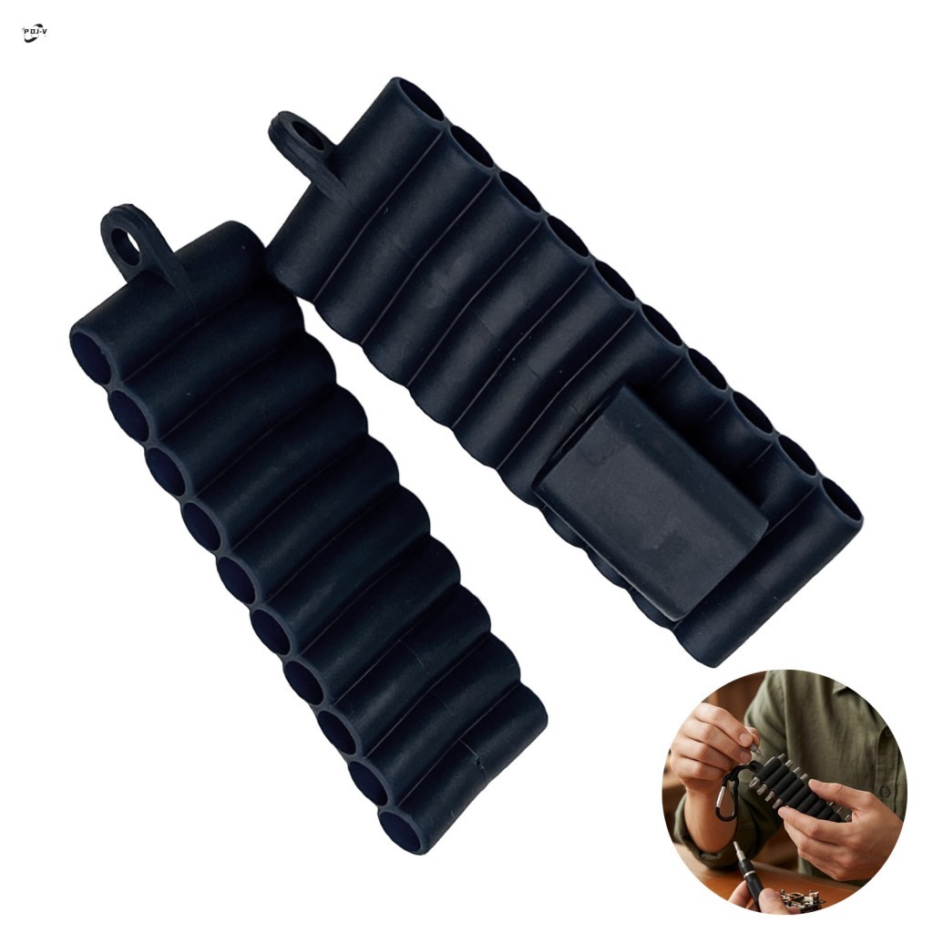 22-Slot Pvc Bit Holder Strip พร้อม Carabiner สําหรับไขควงไฟฟ้า Bits Storage ทนทานและพกพา