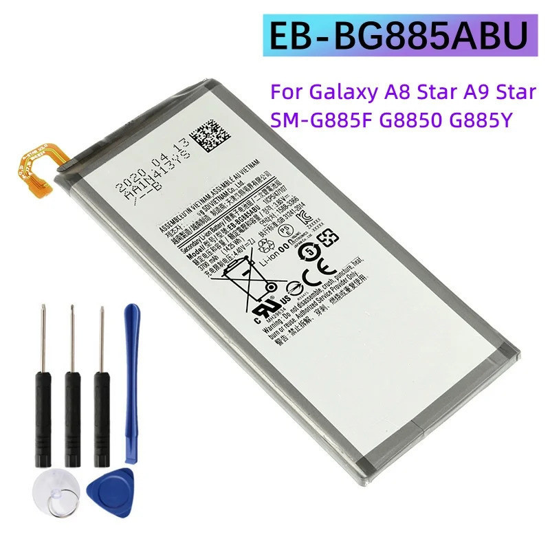 EB-BG885ABU แบตเตอรี่สําหรับ Galaxy A8 Star A9 Star SM-G885F G8850 G885Y 3700mAh ความจุจริง Batteria
