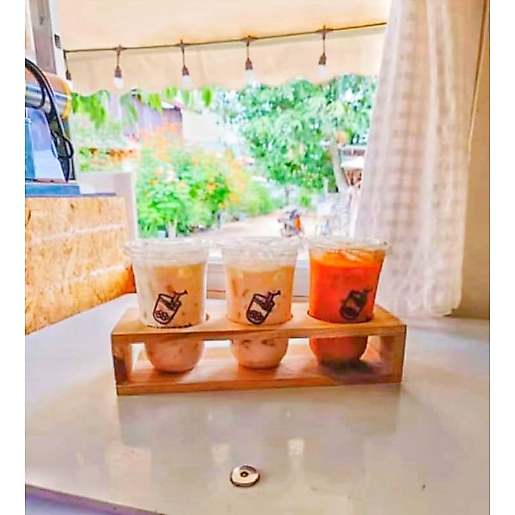 บล็อคไม้วางแก้วกันล้ม 1-4หลุม ไม้สัก ราคาส่ง พร้อมส่ง