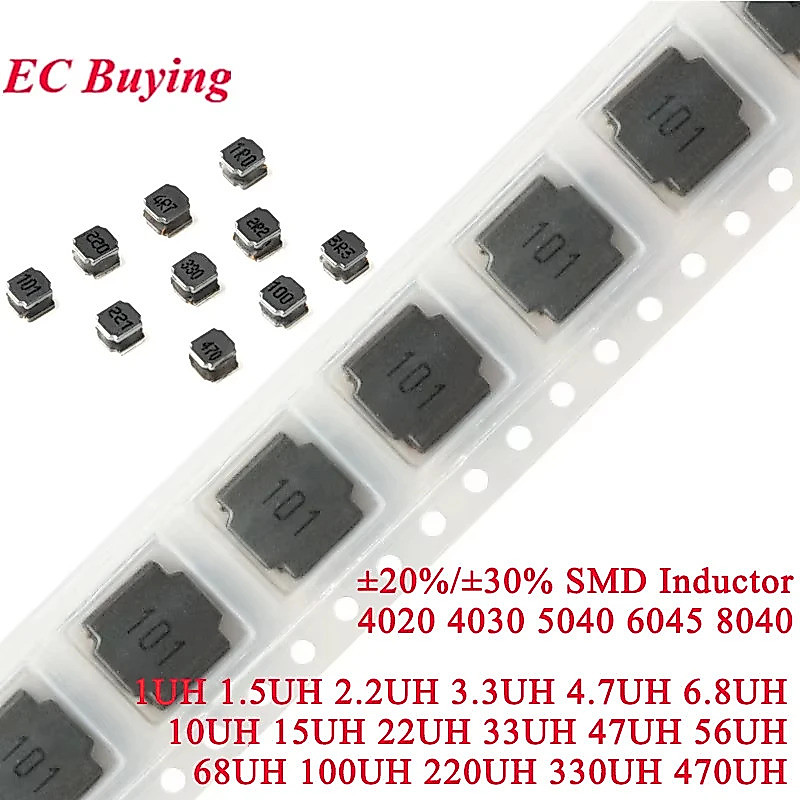 10pcs 4030 SWPA4030S 4020 5040 6045 8040 SMD Power Inductor 2.2uH 3.3uH 4.7uH 6.8uH 10uH 15uH 22uH 33uH 47uH 56uH