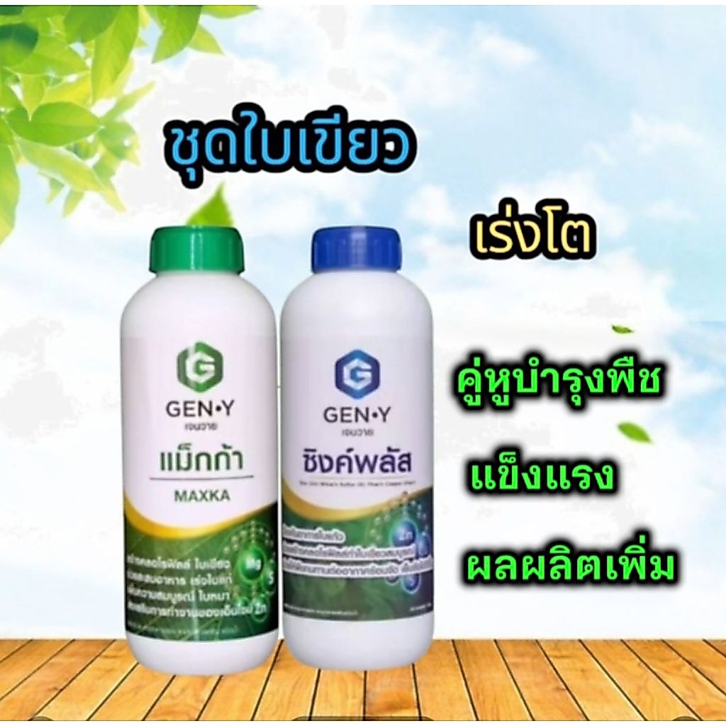 ปุ๋ยน้ำ เจนวาย ซิงค์พลัส+เจนวาย แม็กกา บำรุงพืช ข้าว ทุเรียน อ้อย ข้าวโพด เร่งโต ใบเขียว ผลผลิตเพิ่ม