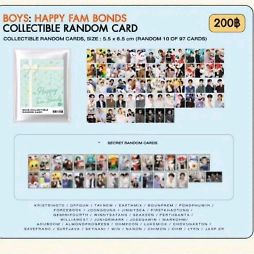 พร้อมส่ง Gmm Boy Collectible Random Card Happy Fam Bonds