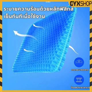 เบาะเจลรองนั่ง เบาะเจลรังผึ้ง เบาะรองนั่ง ระบายความร้อน นั่งสบาย ลดอาการปวดเมื่อย เบาะรองแผลกดทับ