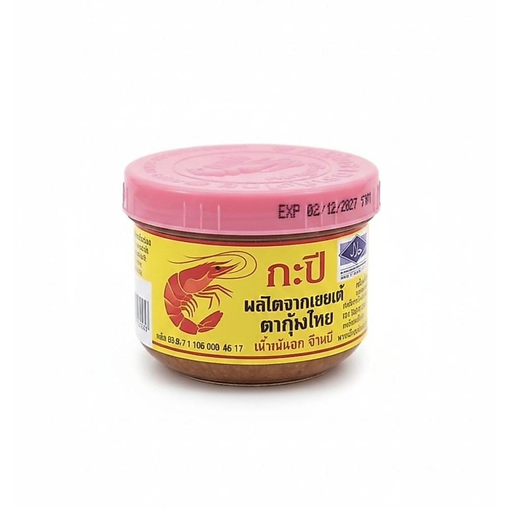 กะปิแท้ ตรากุ้งไทย ฝาชมพู | 90 กรัม หอม เข้มข้น