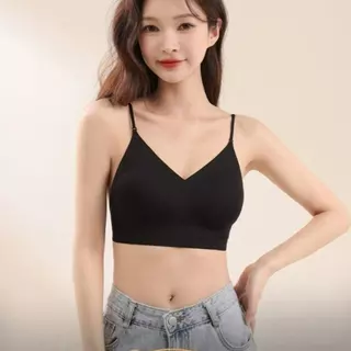 B006 บราสายเดี่ยว 3in1 ไร้โครง สายถอดปรับได้ เก็บทรง ยกอก