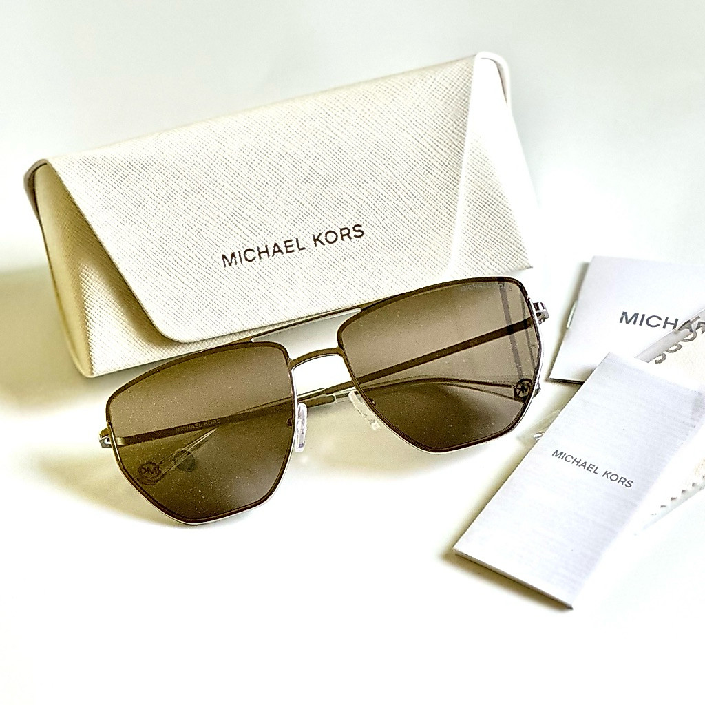 Michael Kors Paros Silver Aviator Sunglasses