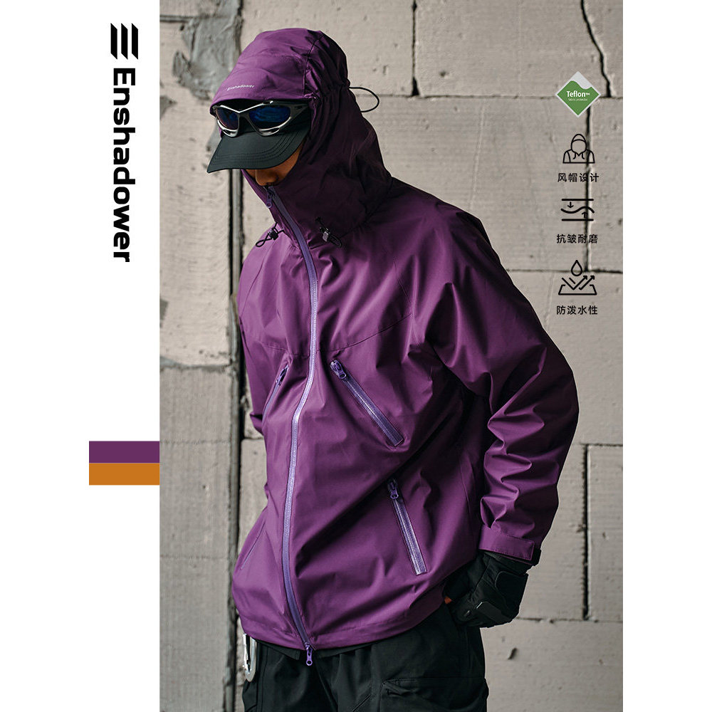 ENshadower คอนซีลเลอร์ Line Mark ซิป Teflon เสื้อแจ็คเก็ตสามหลักฐานเดินป่าเสื้อแจ็คเก็ตกลางแจ้งกันน้