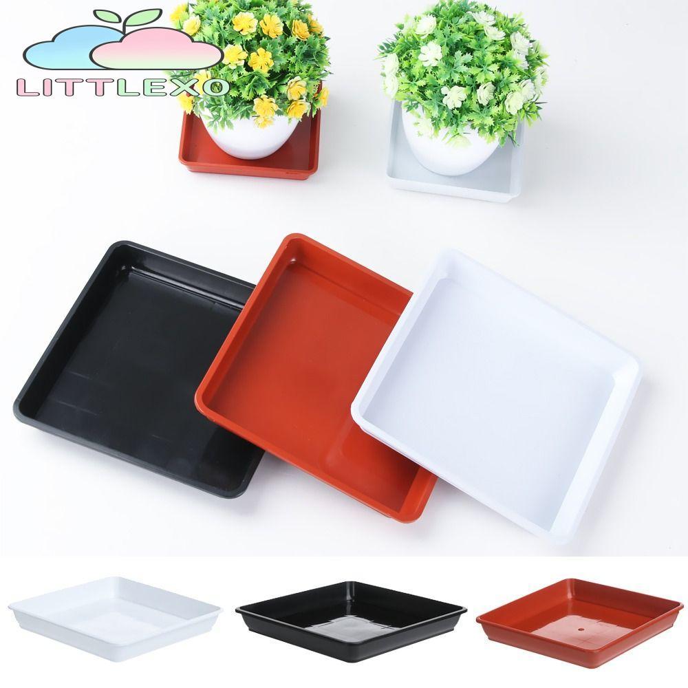 LITTLEX 1 ชิ้นพืชจานรอง Heavy Duty Square ทนทานในร่มกลางแจ้ง