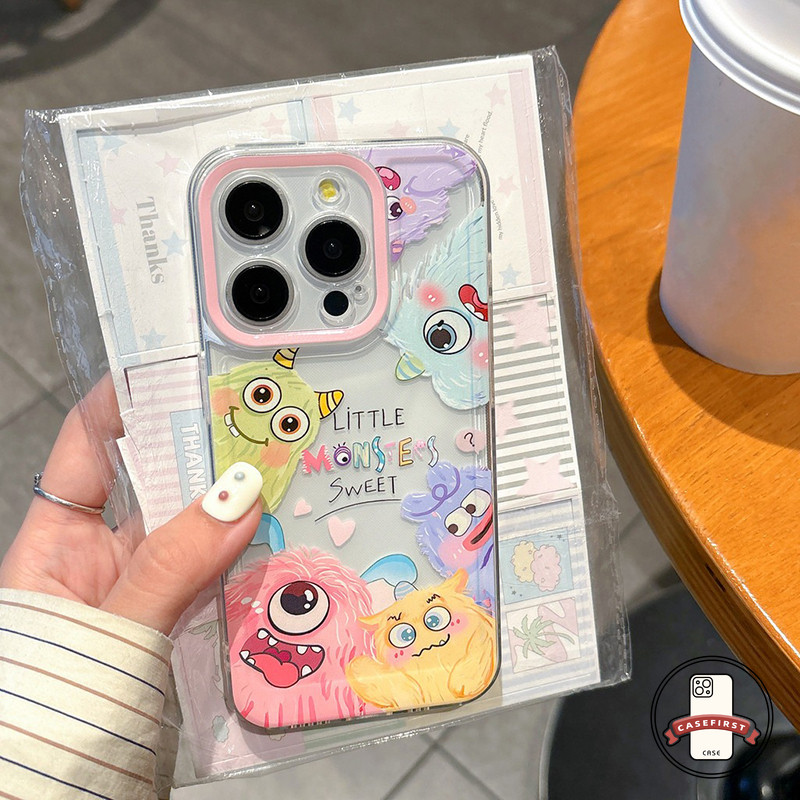 การ์ตูนสัตว์ประหลาดตัวน้อย ที่มีสีสัน เคส OPPO A38 A5s A58 A18 A54 A15 A9 A78 A12 A57 A35 A17 A53 A17K A77 A16 Reno 11