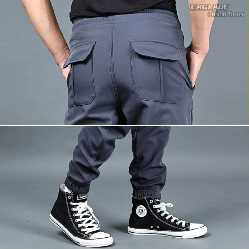 กางเกงcargoเอากลายด์ สไตล์ยูทิลิตี้สีเขียวสำหรับผู้ชาย A01 - รูปที่ 6