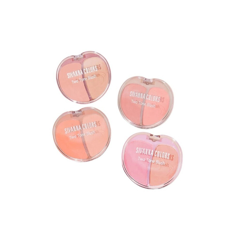 Sivanna Sweet Peach Two Tone Blush #HF573 ซีเวนน่า สวีท พีช ทู โทน บลัช x 1 ชิ้น beautybakery