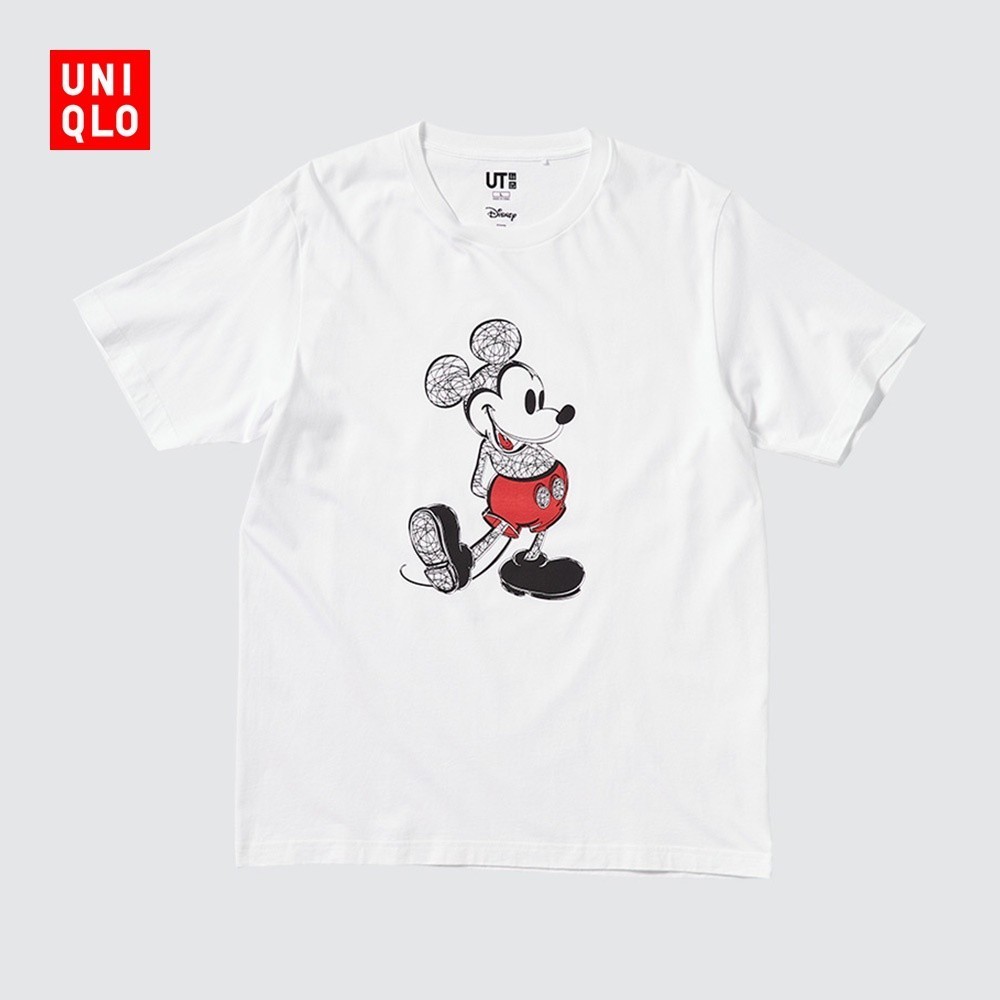เสื้อยืดแขนสั้นลายมิกกี้เมาส์คลาสสิก ทำจากผ้าฝ้ายแท้ สวมใส่สบาย เหมาะสำหรับแฟshั่นทุกวัน