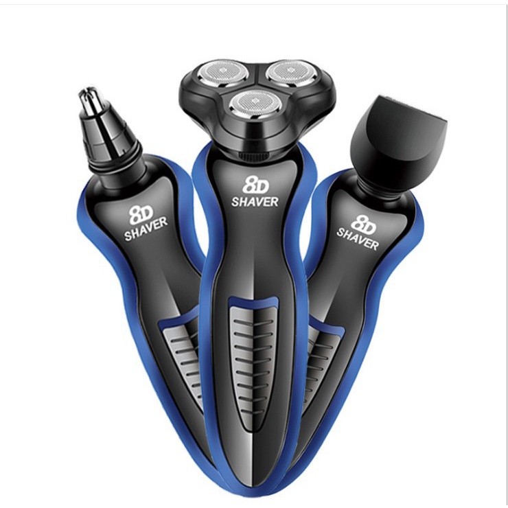 เครื่องโกนหนวดไฟฟ้า 8D 3 in 1 USB Electric Shaver สุดคุ้ม ราคาถูกและดี