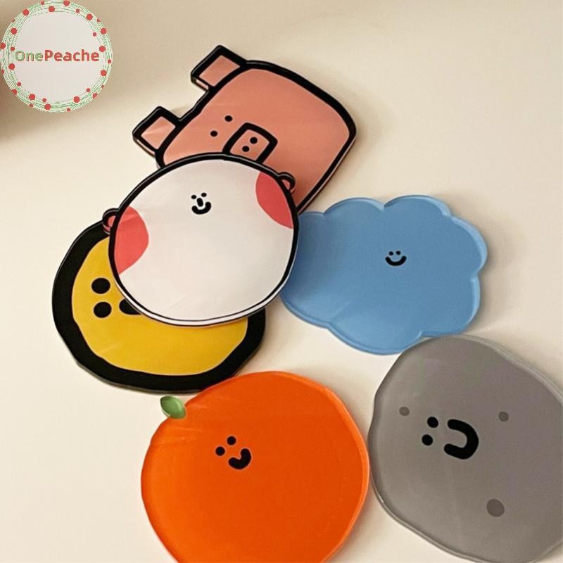 OnePeache น่ารักการ์ตูนอะคริลิค Coaster ถ้วย Pad แก้วผู้ถือเครื่องดื่มกาแฟ Placemats ความร้อนทนชาม Pad TH