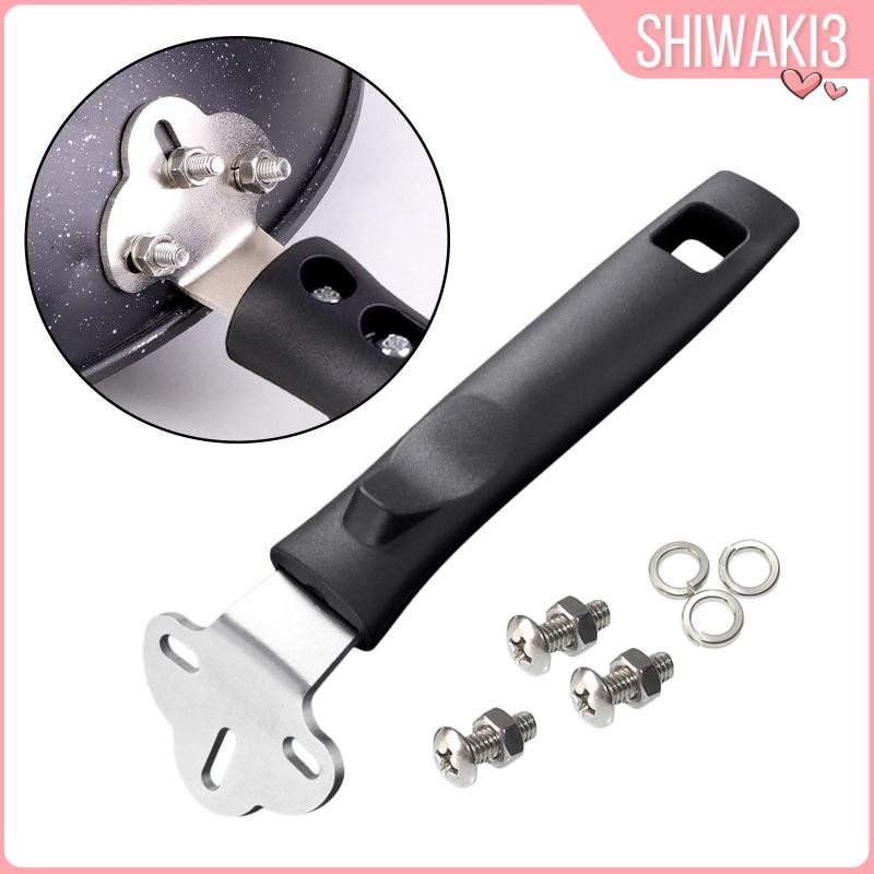 [Shiwaki3] หม้อจับ 3 สกรูรูอะแดปเตอร์ Bakelite Handle พร้อมสกรู M6x14 มม. ด้ามจับเปลี่ยนกระทะสําหรับหม้อ Saucepan กระทะ Skillets