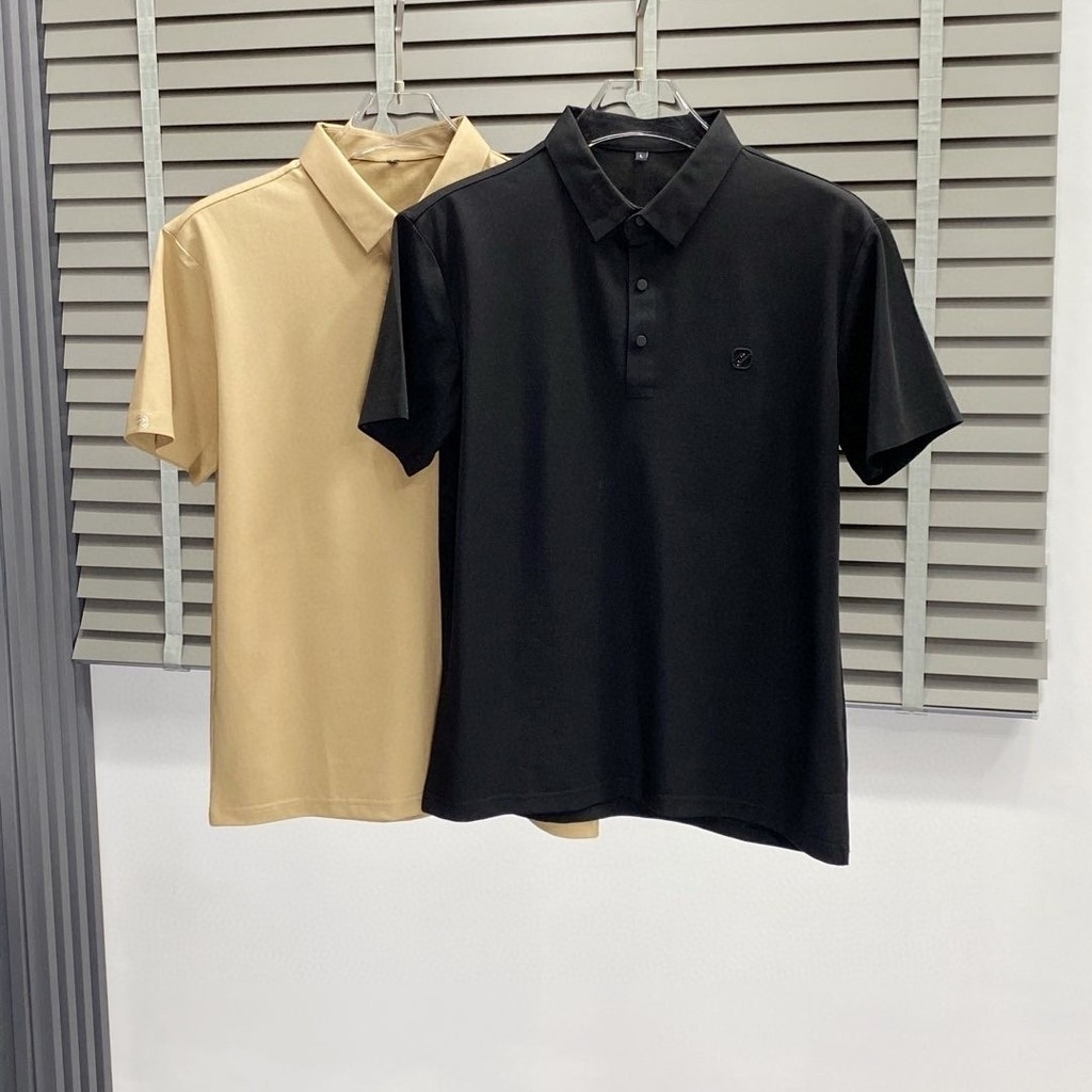 UENL Zegna 2025Solid Color polo Shirt casual new style short sleeve embroidery summer men's T Turn-d