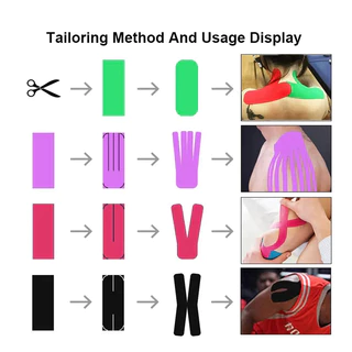 ส่งจากไทย⚡ Sports Bandage เทปบำบัด พันกล้ามเนื้อ 5cmx5m 2.5cmx5m คิเนสิโอ มีกาวในตัว