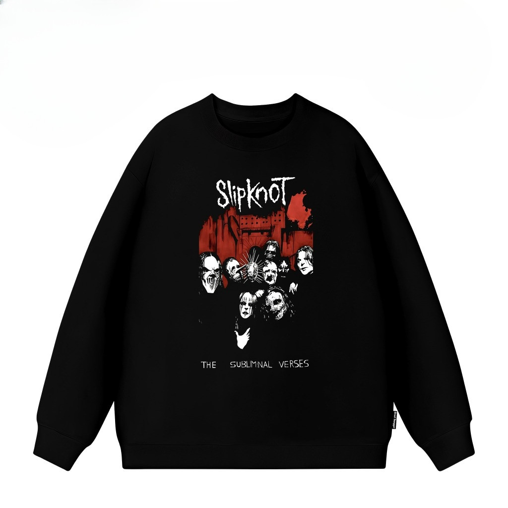 【เสื้อกันหนาวคอกลม】 Sweatshirt Street Swagger วงโลหะหนักอเมริกัน โลโก้ Slipknot SW-SL57 M-3XL