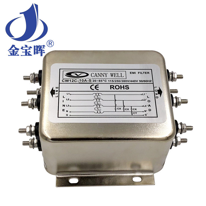 CW12C 10 20 30A S净化CANNYWELL电源滤波器EMI三相四线交流380V