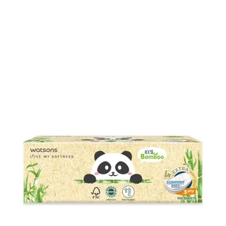 Watsons วัตสัน กระดาษทิชชูกล่อง (Panda Designed 2) หนา3ชั้น x 100แผ่น.ขอสงวนสิทธิ์ในการเลือกล