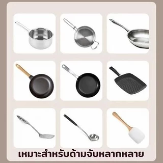 ปลอกซิลิโคนหุ้มด้ามจับกระทะกันร้อน มีให้เลือก3ขนาด สีเทา (1ชิ้น)
