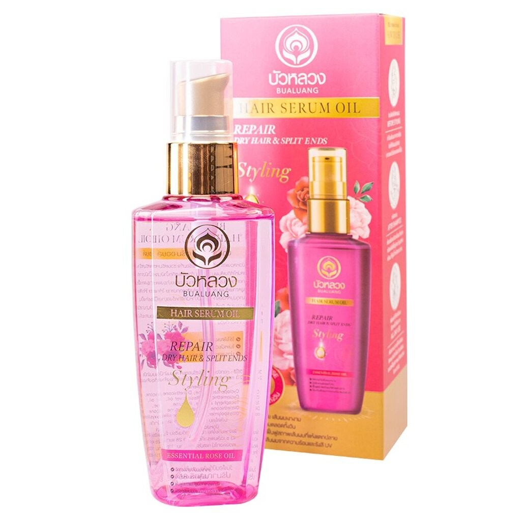 Bualuang บัวหลวง แฮร์ เซรั่ม ออยล์ ฟอร์ ดราย แอนด์ แดเมจ แฮร์ (โรส เอสเซนเชียล ออยล์) 85 มล. - รูปที่ 2