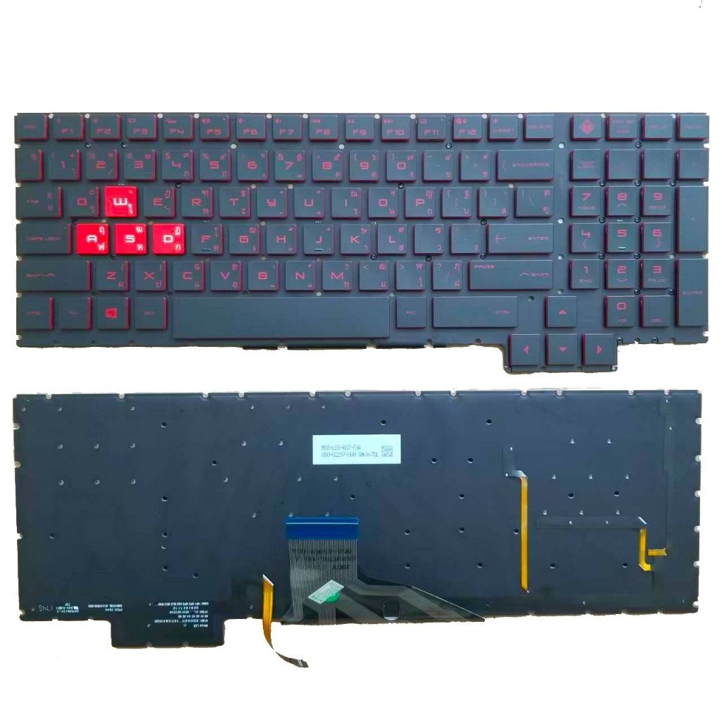 เหมาะสําหรับ HP Omen 15-ce 15-ce000 15-ce100 15t-ce000 15t-ce100 TI Thai Layout Backlight Keyboard (