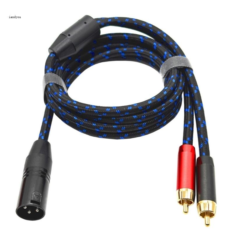 Iny Professional 3Pin 3Pin To 2RCA Connector Cable สําหรับผสมคอนโซลลําโพง