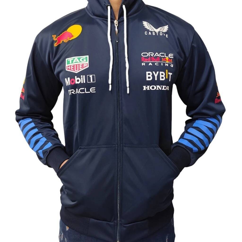 Red Bull Zipper Hoodie Red Bull F1 racing ผู้ชายและผู้หญิงสไตล์แฟชั่นแนวโน้ม 3D พิมพ์กีฬา hooded jac