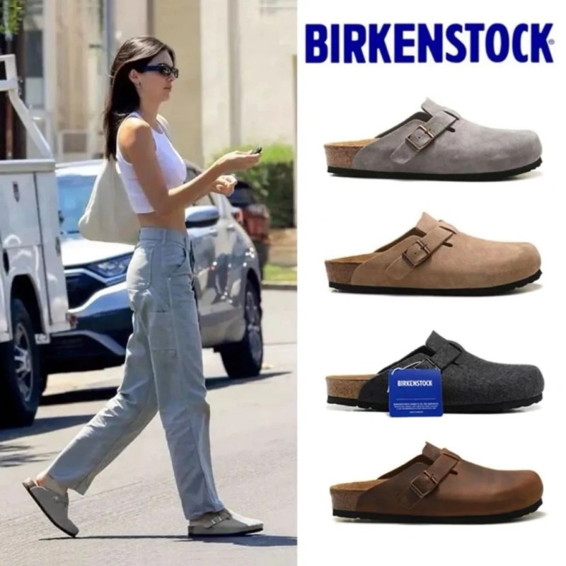 Birkson รองเท้าแตะ Unisex Boston Clogs Cork Sole รองเท้าแตะผู้หญิงรองเท้าแตะผู้ชายรองเท้าแตะผู้หญิง 