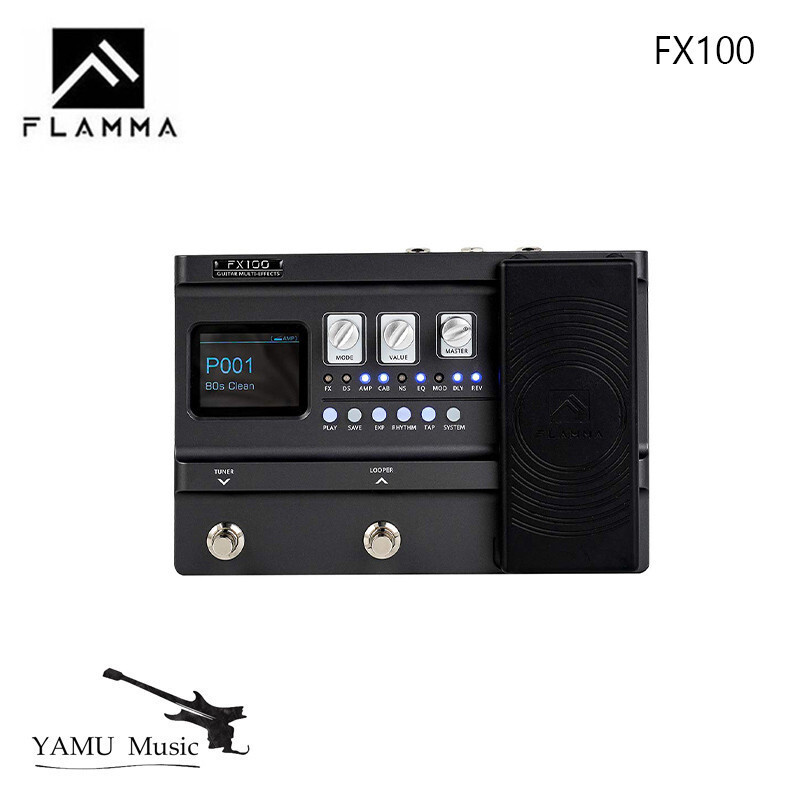 FLAMMA FX100 Multi Effects โปรเซสเซอร์กีตาร์เหยียบ 151 Effects 200 Preset 80s Looper 55 Amp การสร้าง