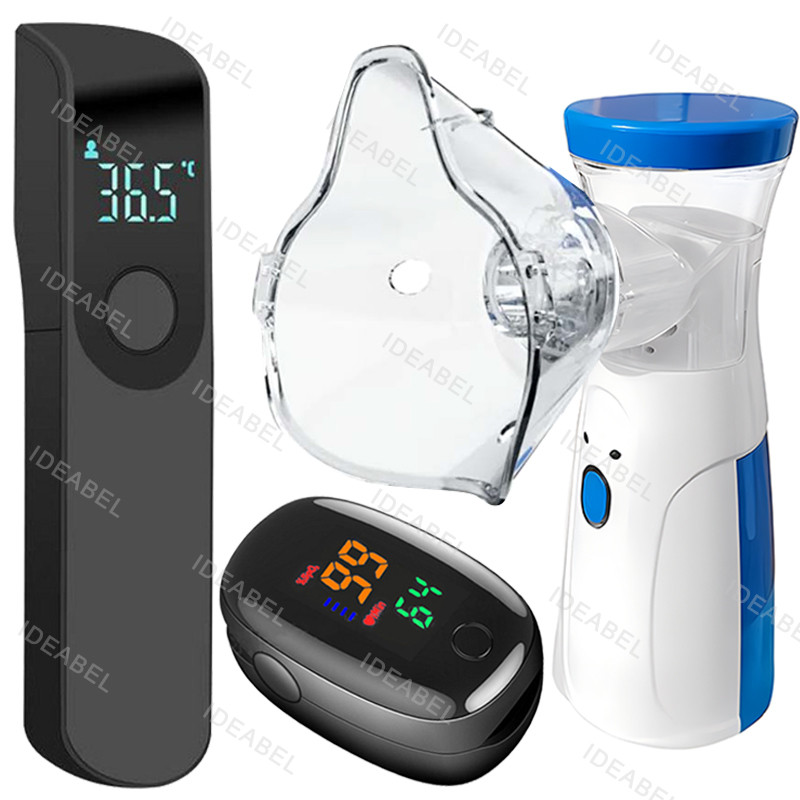 Oximeter ปลายนิ้ว Pulse เลือดออกซิเจนมือถือ Inhale Nebulizer ตาข่าย Atomizer เงียบ inhaler nebuliser