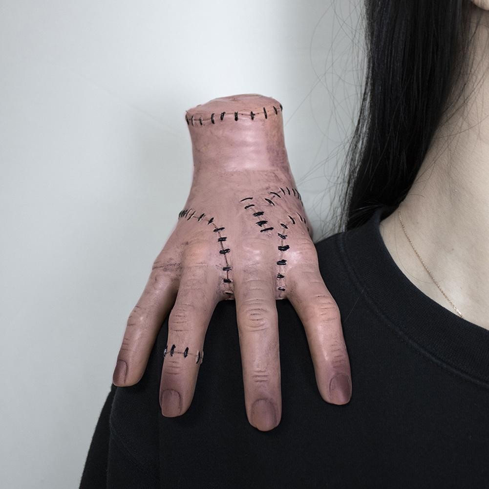 Horror Wednesday Thing Hand จาก Addams Family คอสเพลย์ Latex Figurine ฮาโลวีน Party เครื่องแต่งกาย P