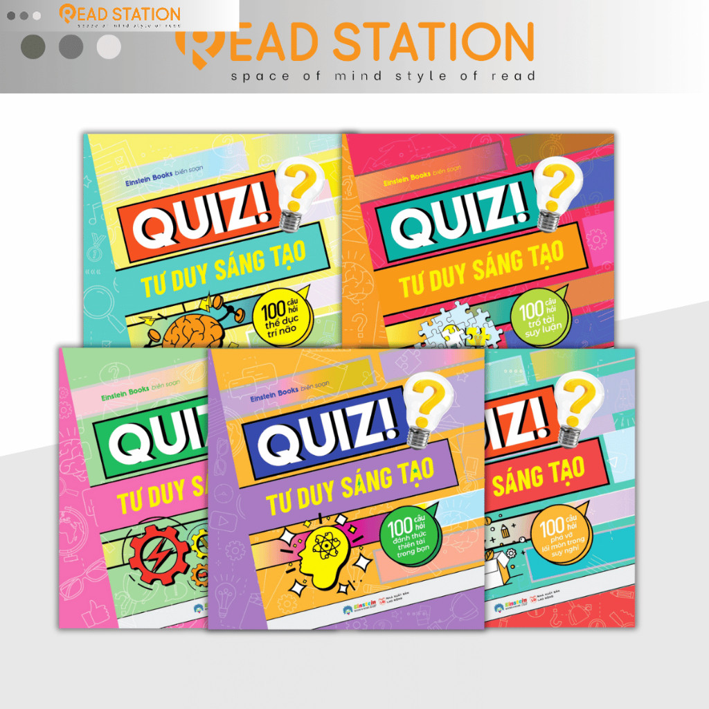 หนังสือซีรีส์: Quiz! ความคิดสร้างสรรค์ การคิด 100 คําถาม (อ็อด/คอมโบ 5 เล่ม)