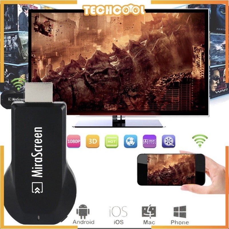 MiraScreen G18 จอแสดงผล HDMI WiFi HDTV Dongle Receiver สําหรับ Android TV Stick กระจกหน้าจอ Airplay 