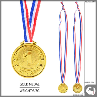 เหรียญกีฬาสี เหรียญรางวัลกีฬา ลายตัวเลข อันดับ 1,2,3 พร้อมริบบิ้น สําหรับของขวัญ ของที่ระลึก เกมกลาง
