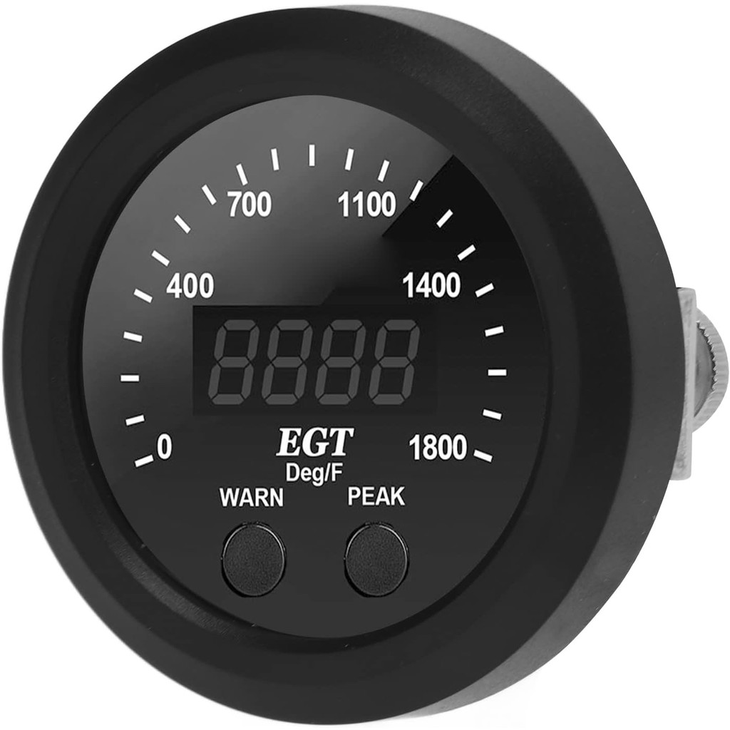 EGT Gauge, 1800F Pyrometer ไอเสียเครื่องวัดอุณหภูมิแก๊ส Ultra Thin Red LED อัตโนมัติ EGT จอแสดงผล An