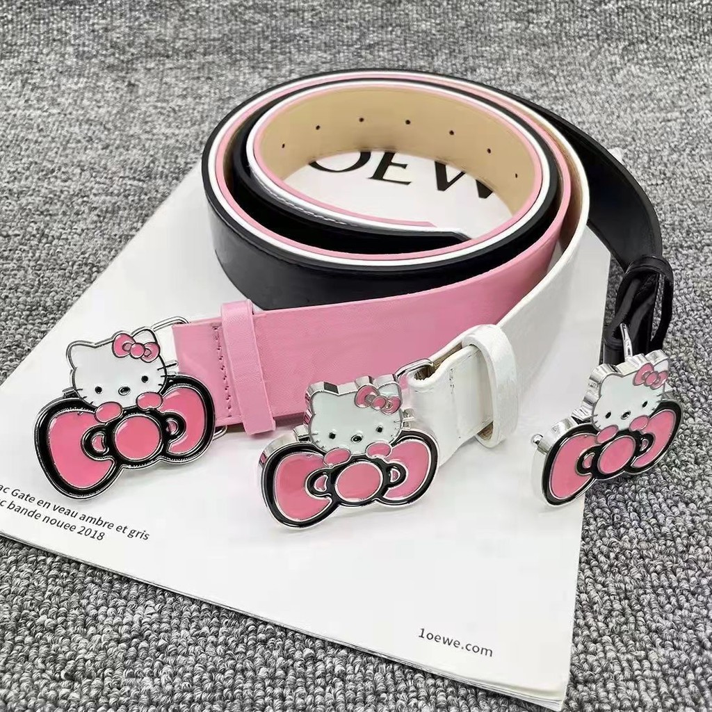 Hellokitt Belt Millennium Pink Hot Girl Kitty Jeans y2k Belt 250914