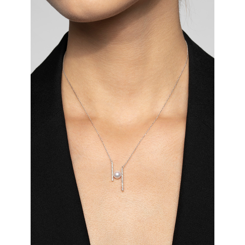 สร้อยคอมุกทะเลญี่ปุ่น Helas H Series พร้อมจี้ทอง 18K