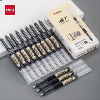 ปากกาเจลมีฝา Deli รุ่น S856 ขนาดหัว 0.5mm สีดำ/น้ำเงิน/แดง เขียนลื่น (จำหน่าย 1 ด้าม) Gel Pen