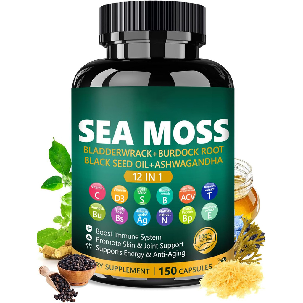 ✨American District Hot-sale Ready Stock Sea Moss Capsules Source Health Food