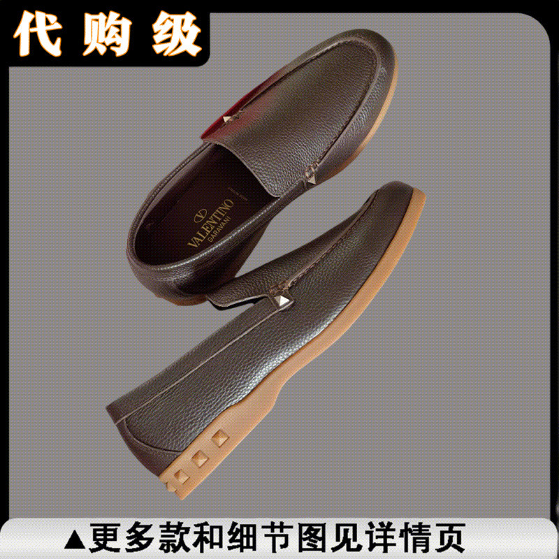 รองเท้าผู้ชาย Valentino Valentino Valentino รองเท้า LeisureFlows Series Slip-On รองเท้าไม่มีส้นรองเท