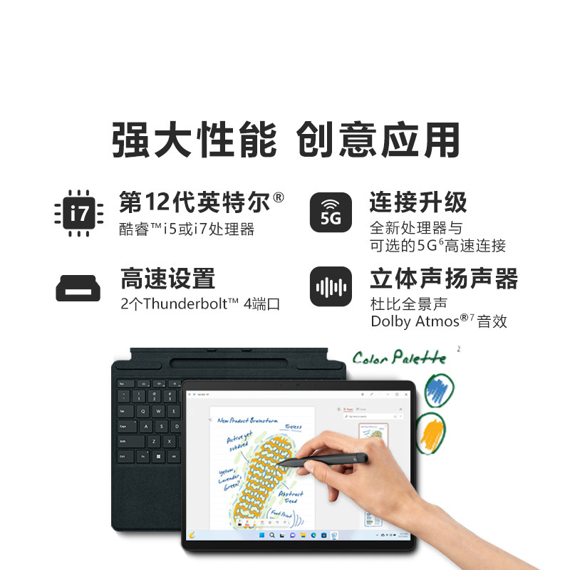 [24 ปัญหาปลอดดอกเบี้ย] Microsoft/Microsoft Surface Pro 9 i5 คอมพิวเตอร์แท็บเล็ตขนาด 13 นิ้ว Two-in-O