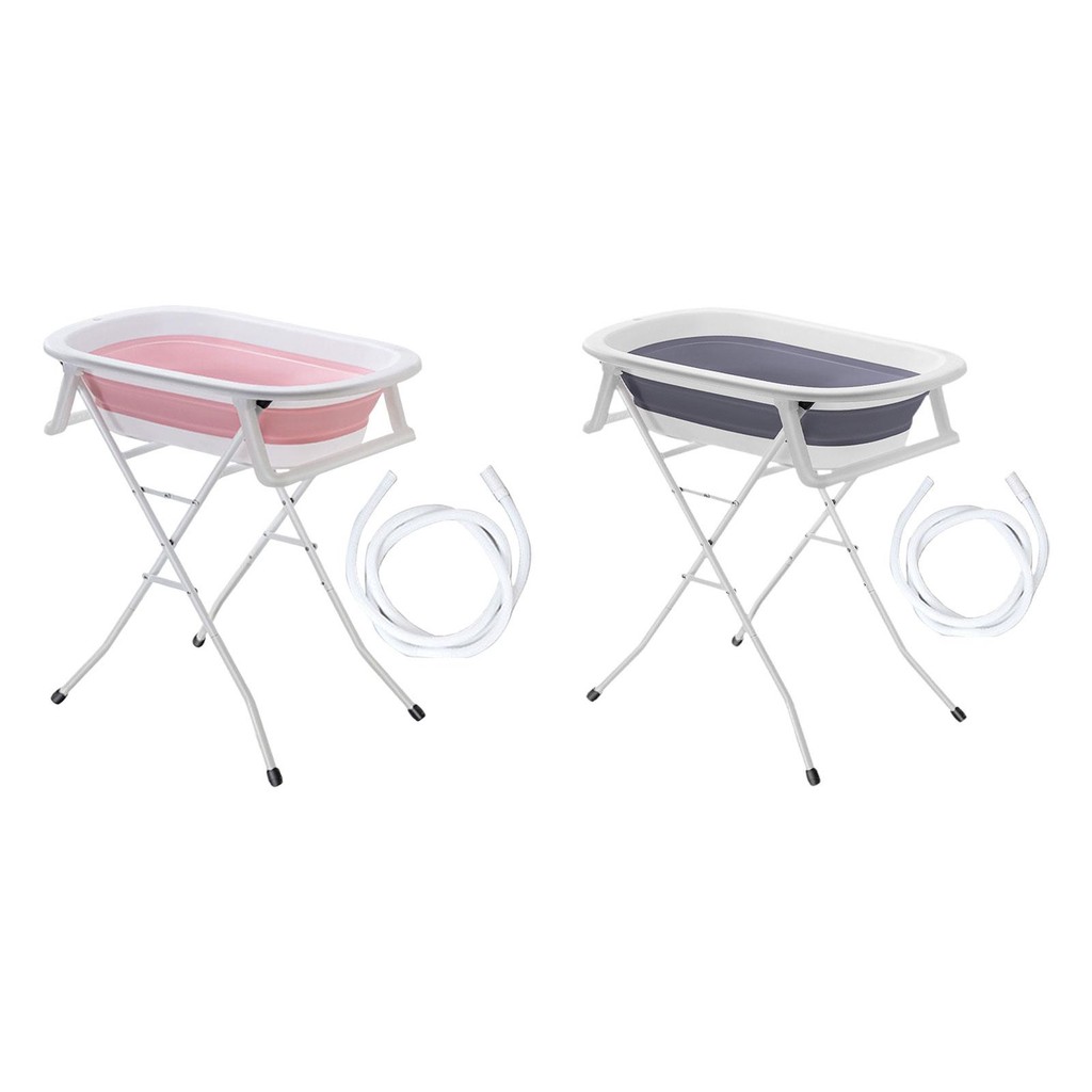 [Lszcx6l] 45L พับสูงแมวสุนัขอ่างอาบน้ํา Pet Grooming Station สําหรับไม่มีก้มซักผ้าด้วยท่อระบายน้ําท่