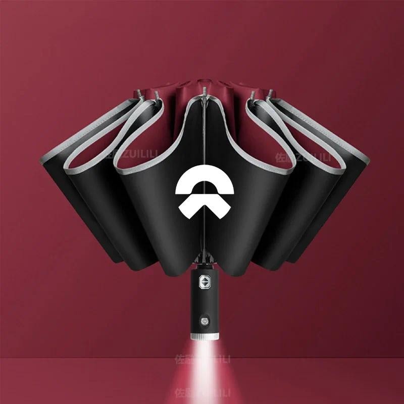 รถอัตโนมัติพับWindproofร่มบังแดดร่มสําหรับNIO EC6 ES6 ES7 ES8 ET7 ET5 ET9 2023 2024 อุปกรณ์ตกแต่งภาย