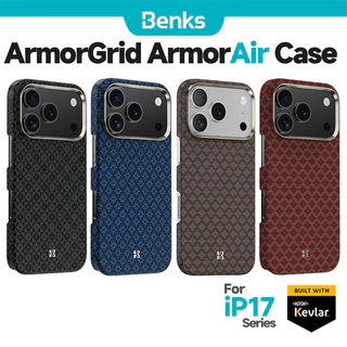 [Benks Official] Benks สําหรับ IPhone 17 Pro Magnetic ArmorGrid ArmorAir Back ในตัวพร้อมเคฟล่าร์® Aramid Fiber Ultra Slim & Lightweight Minimalist Casing ปกแข็ง
