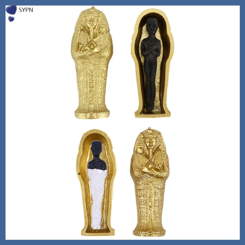 2 ชุด Mummy Figurines อุปกรณ์ปาร์ตี้ฮาโลวีน Mummy Sculptures Decor shaoyipin
